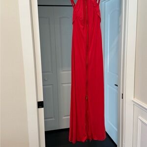 Elegant Red Maxi Dress